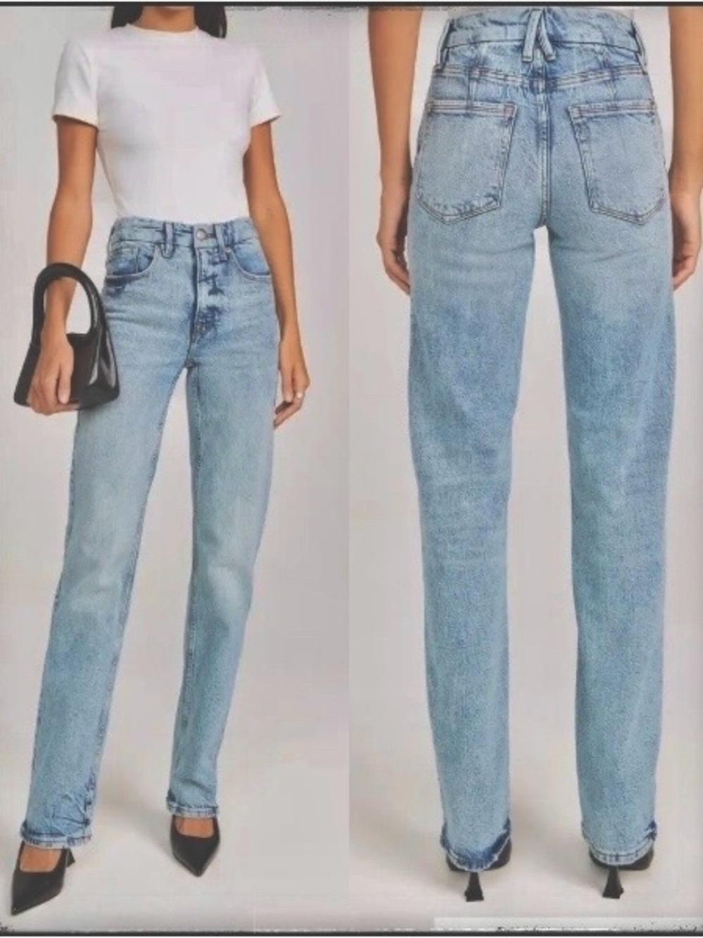 Good American LIKE NEW Good Icon Straight Jeans Vintage-Inspired "Indigo357"